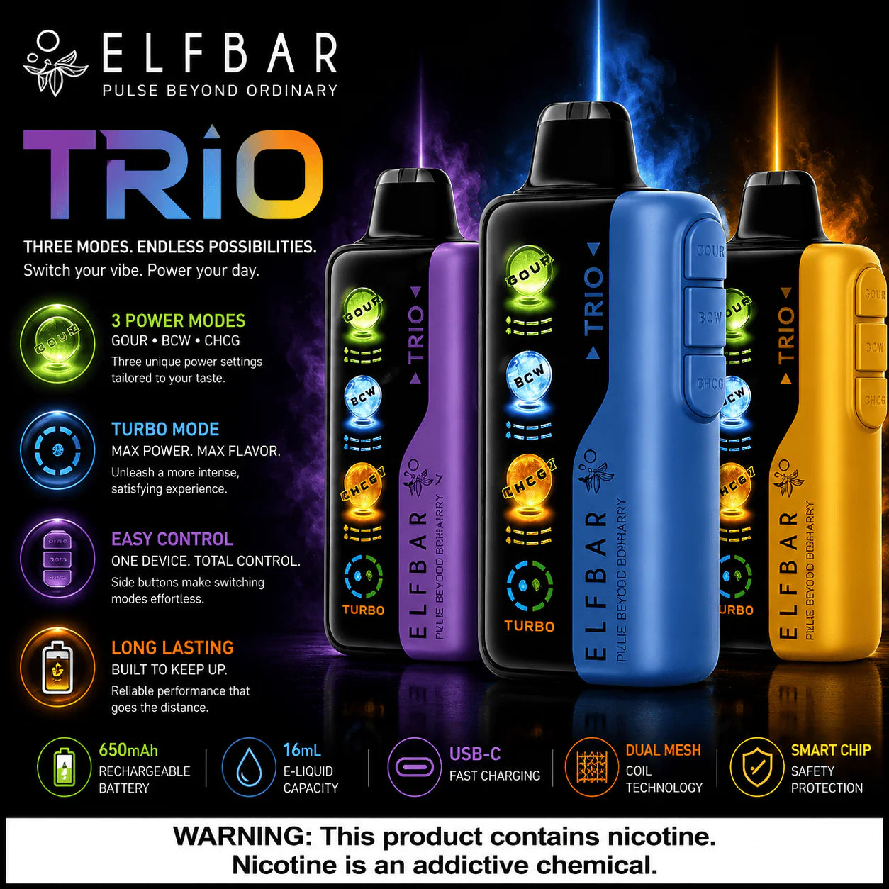 elfbar trio 40,000 puffs